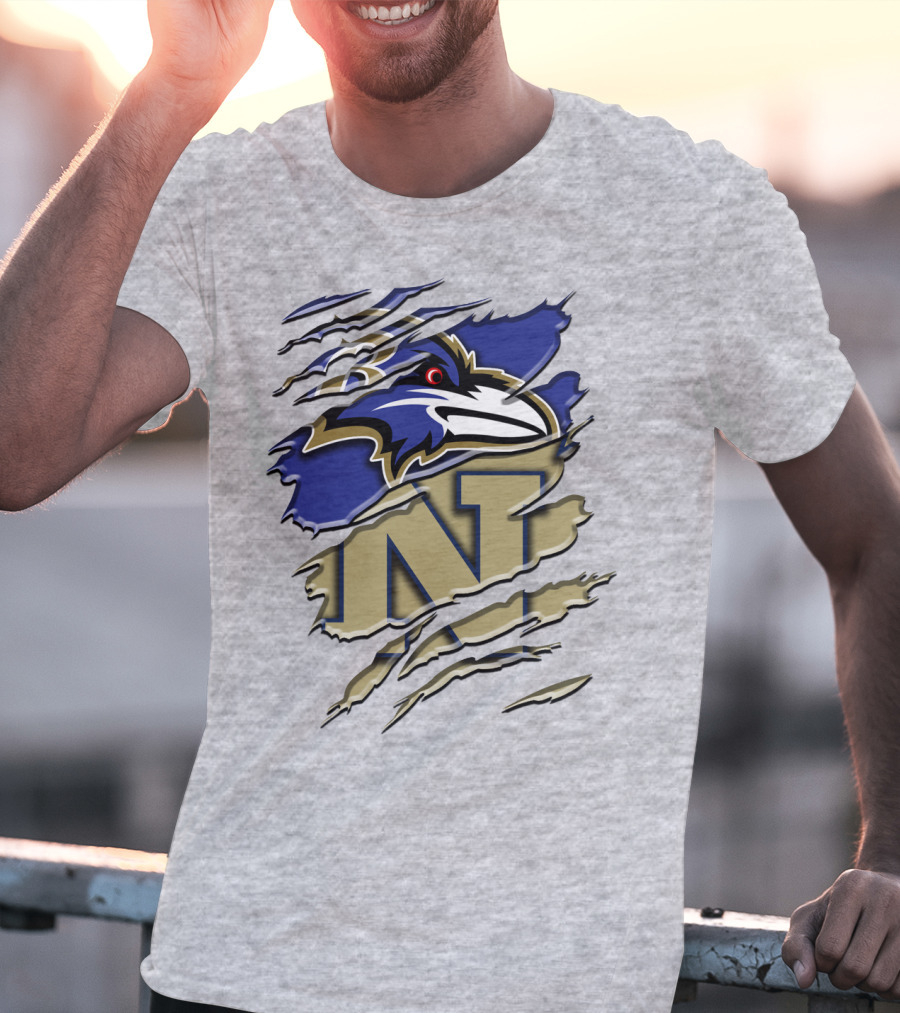 Baltimore Ravens Navy Midshipmen Rah 103 T-Shirt