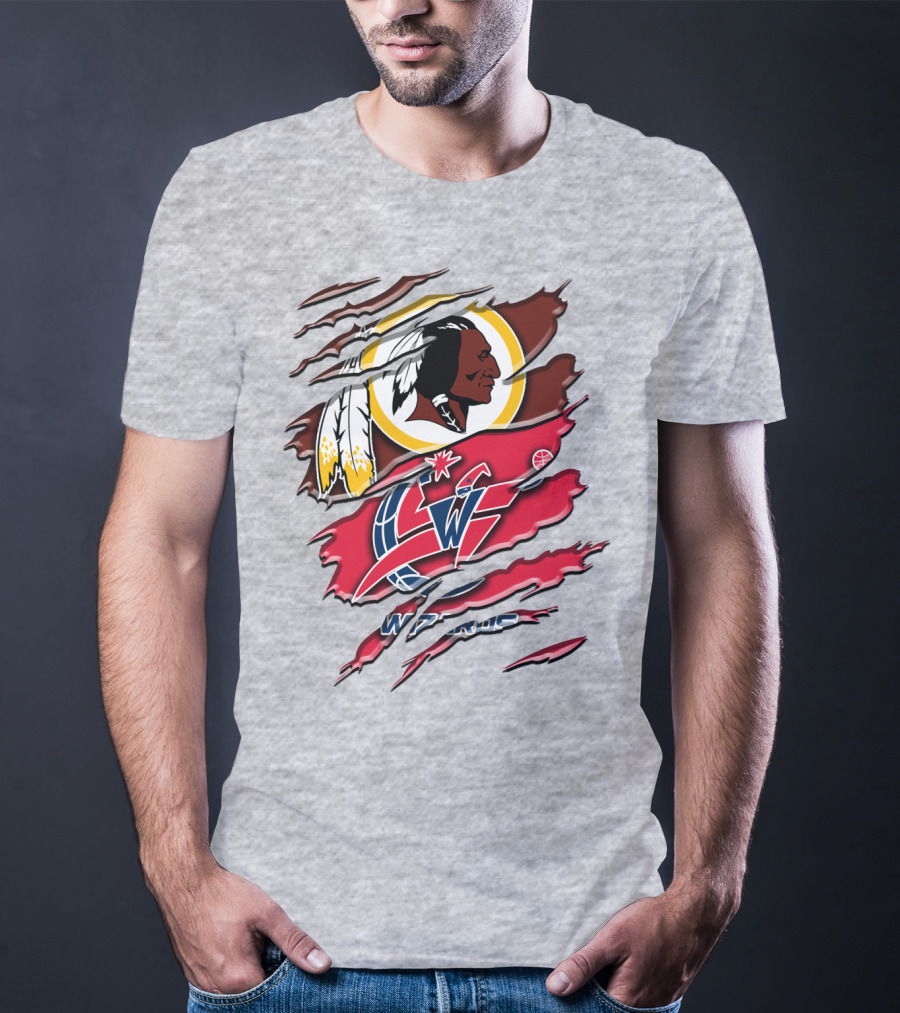 Washington Wizards Redskins Logo Mashup T-Shirt