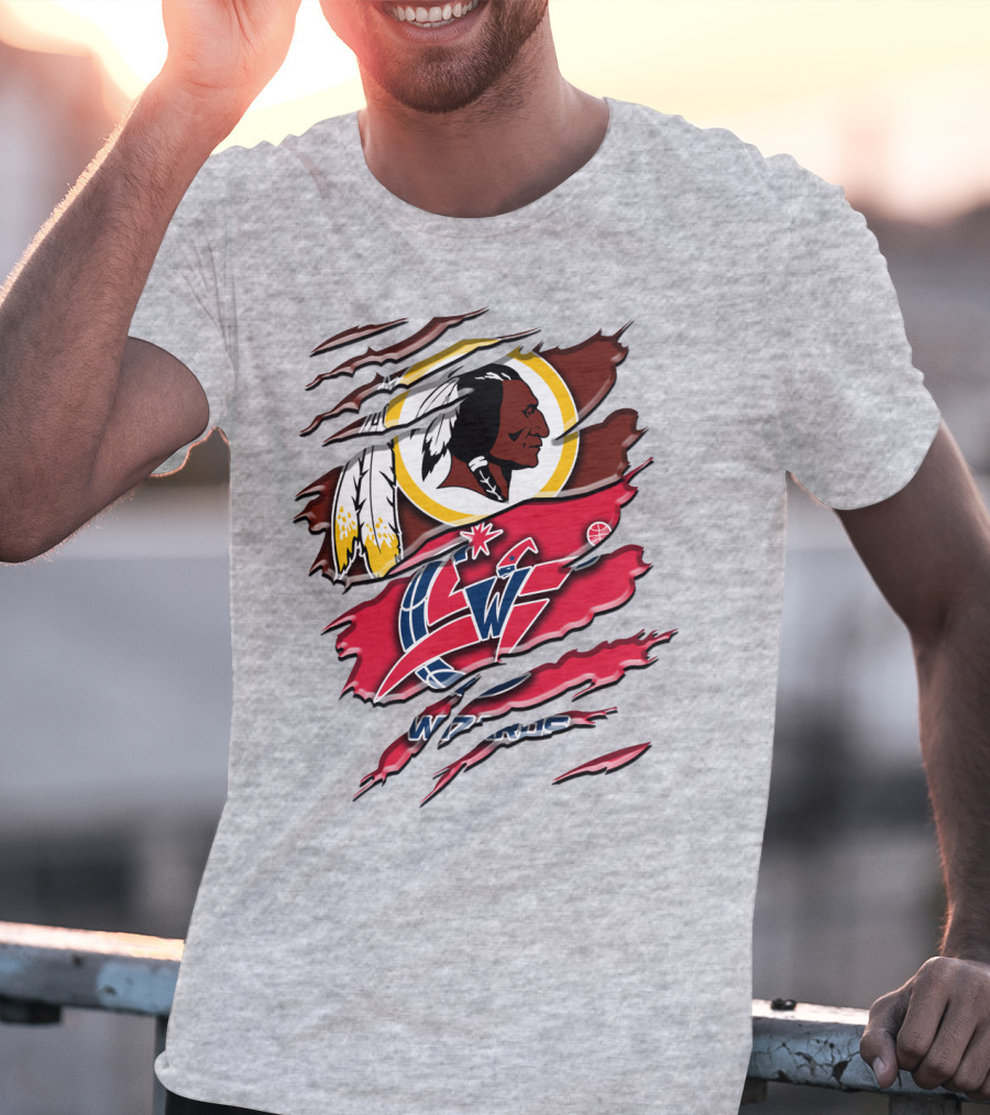Washington Wizards Redskins Logo Mashup T-Shirt