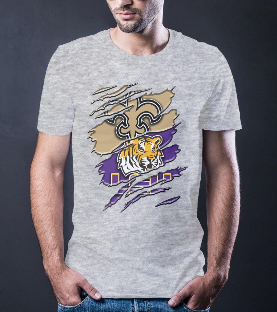 New Orleans Saints And Lsu Tigers Rah 107 T-Shirt