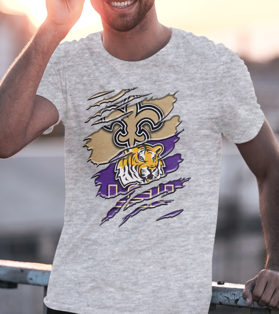 New Orleans Saints And Lsu Tigers Rah 107 T-Shirt