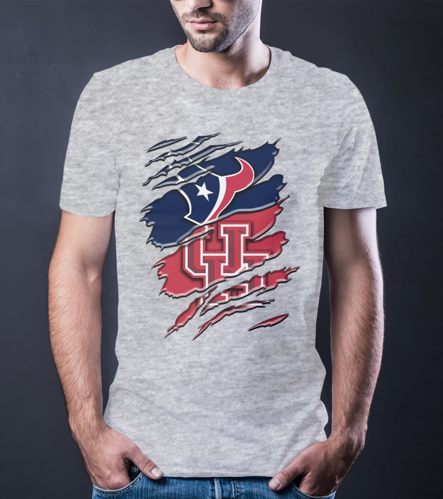 Houston Texans And University Of Houston Cougars Rah 117 T-Shirt