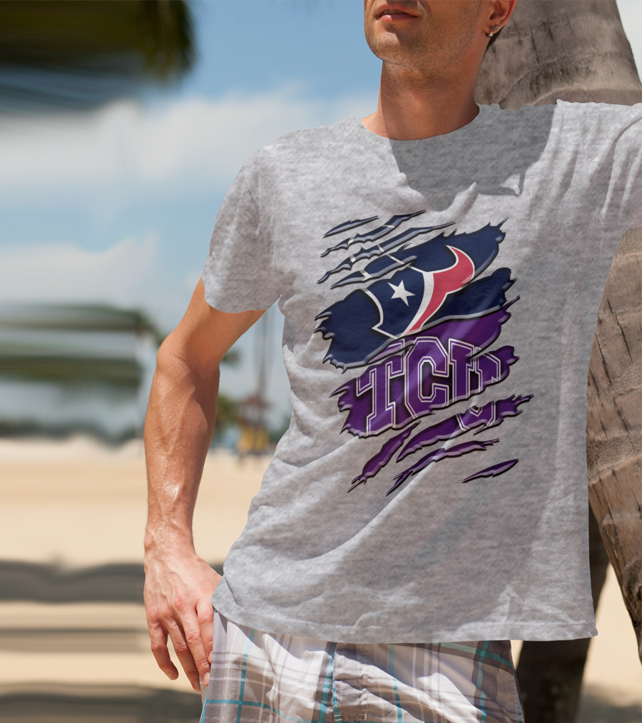 Houston Texans Tcu Horned Frogs Rah 121 T-Shirt
