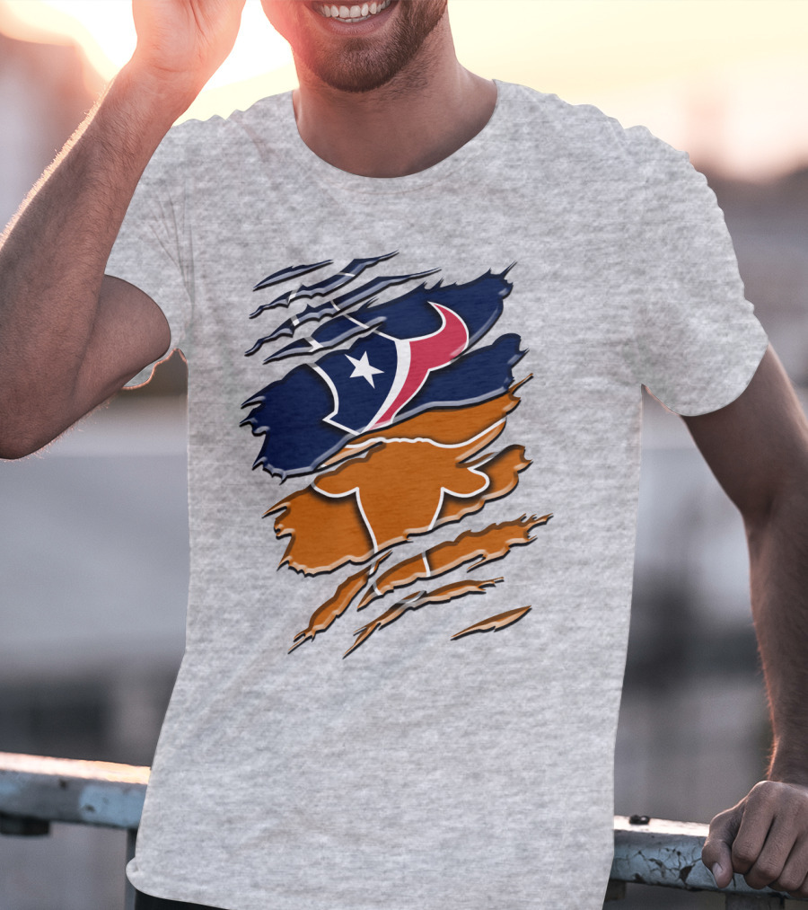 Houston Texans Longhorns Rah 123 T-Shirt