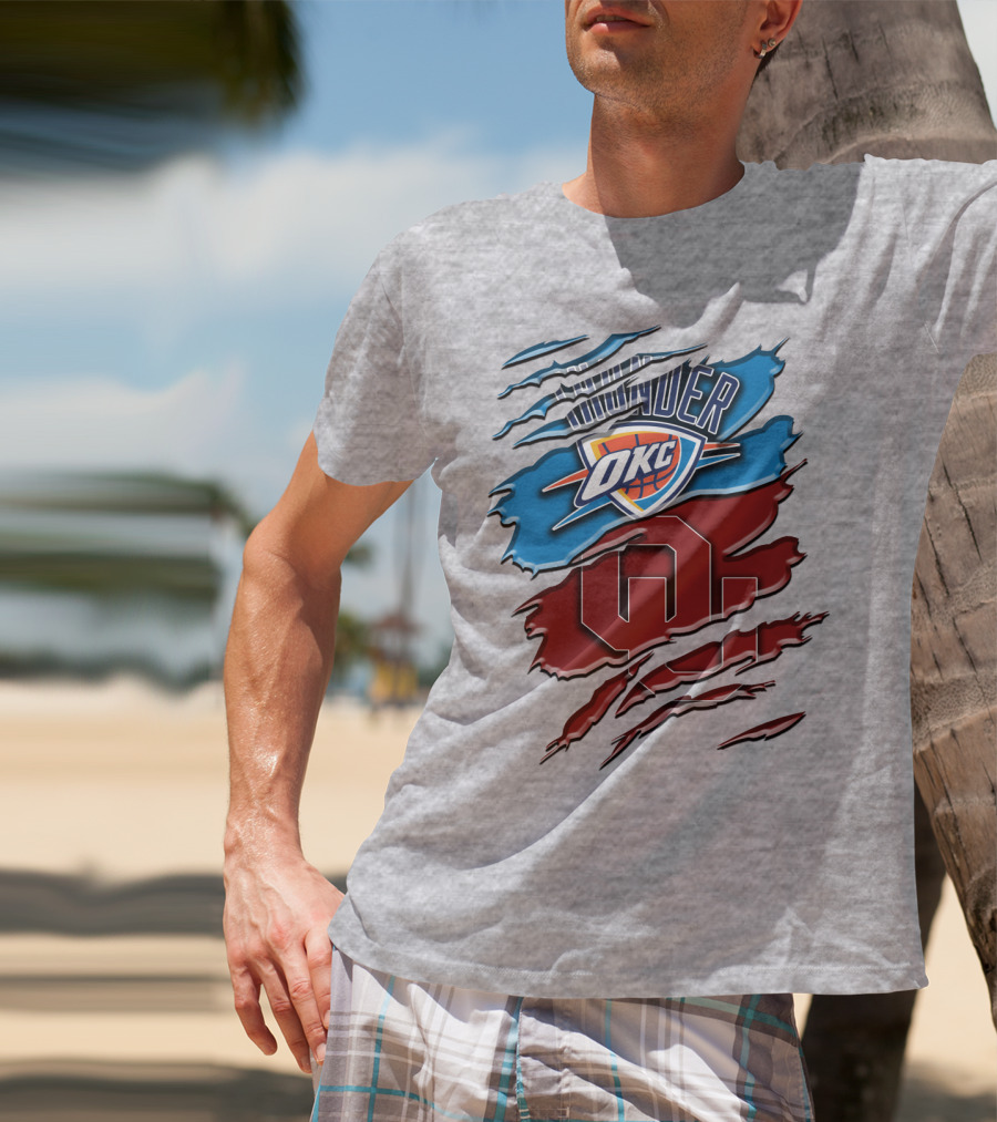Okc Thunder Ou Logo Rah 126 T-Shirt
