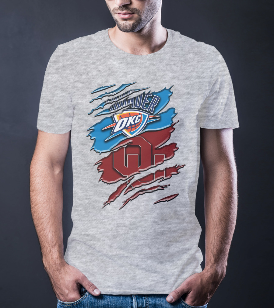 Okc Thunder Ou Logo Rah 126 T-Shirt