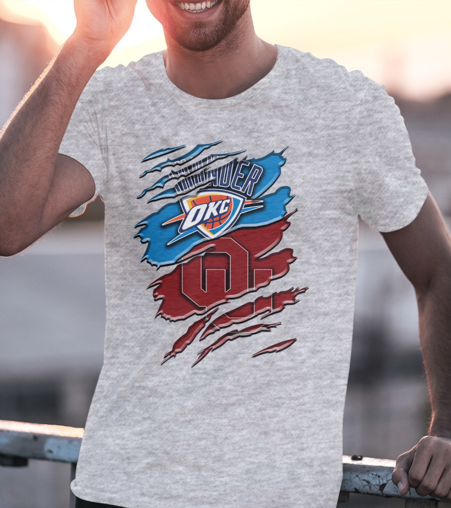 Okc Thunder Ou Logo Rah 126 T-Shirt