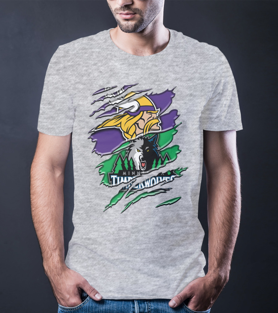 Minnesota Vikings Timberwolves Rah 134 Collaboration T-Shirt