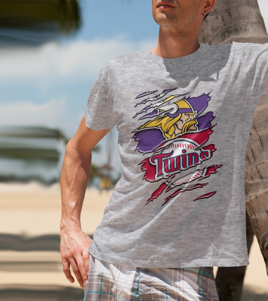 Minnesota Vikings Minnesota Twins Crossover Rah 135 T-Shirt