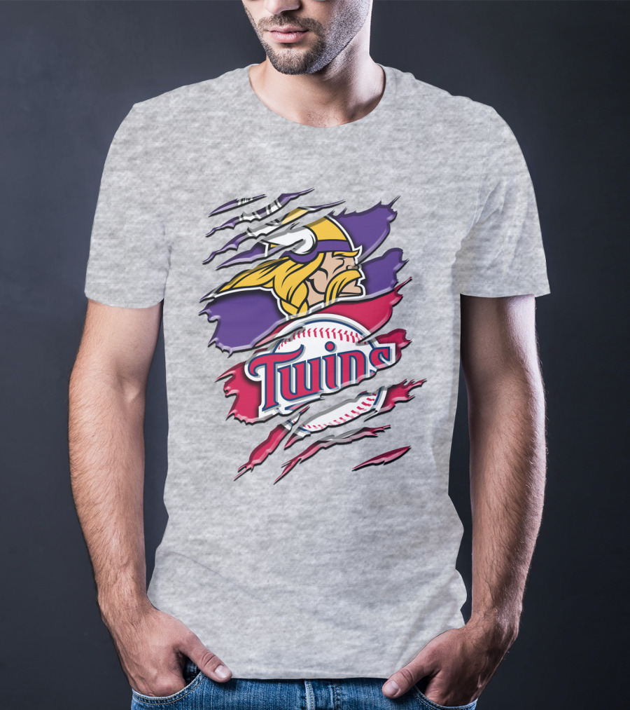 Minnesota Vikings Minnesota Twins Crossover Rah 135 T-Shirt