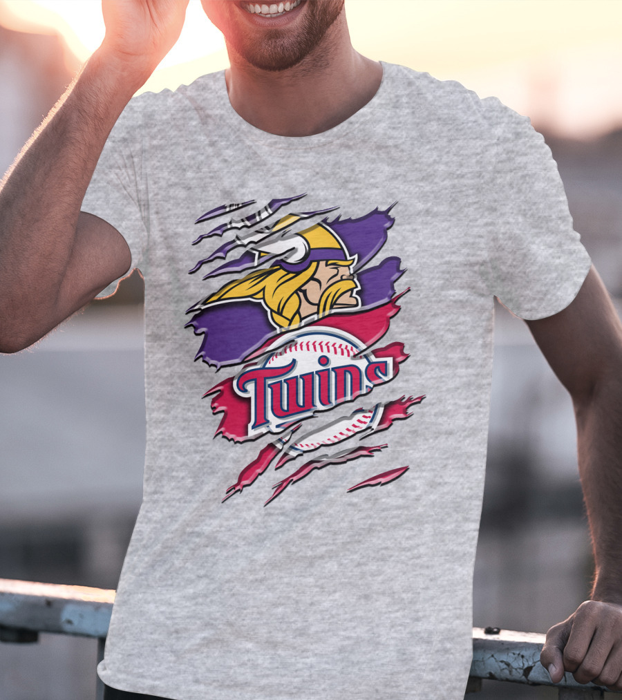 Minnesota Vikings Minnesota Twins Crossover Rah 135 T-Shirt