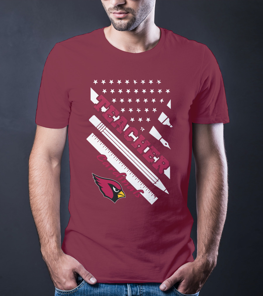 Arizona Cardinals Teacher Stars And Tools T-Shirt
