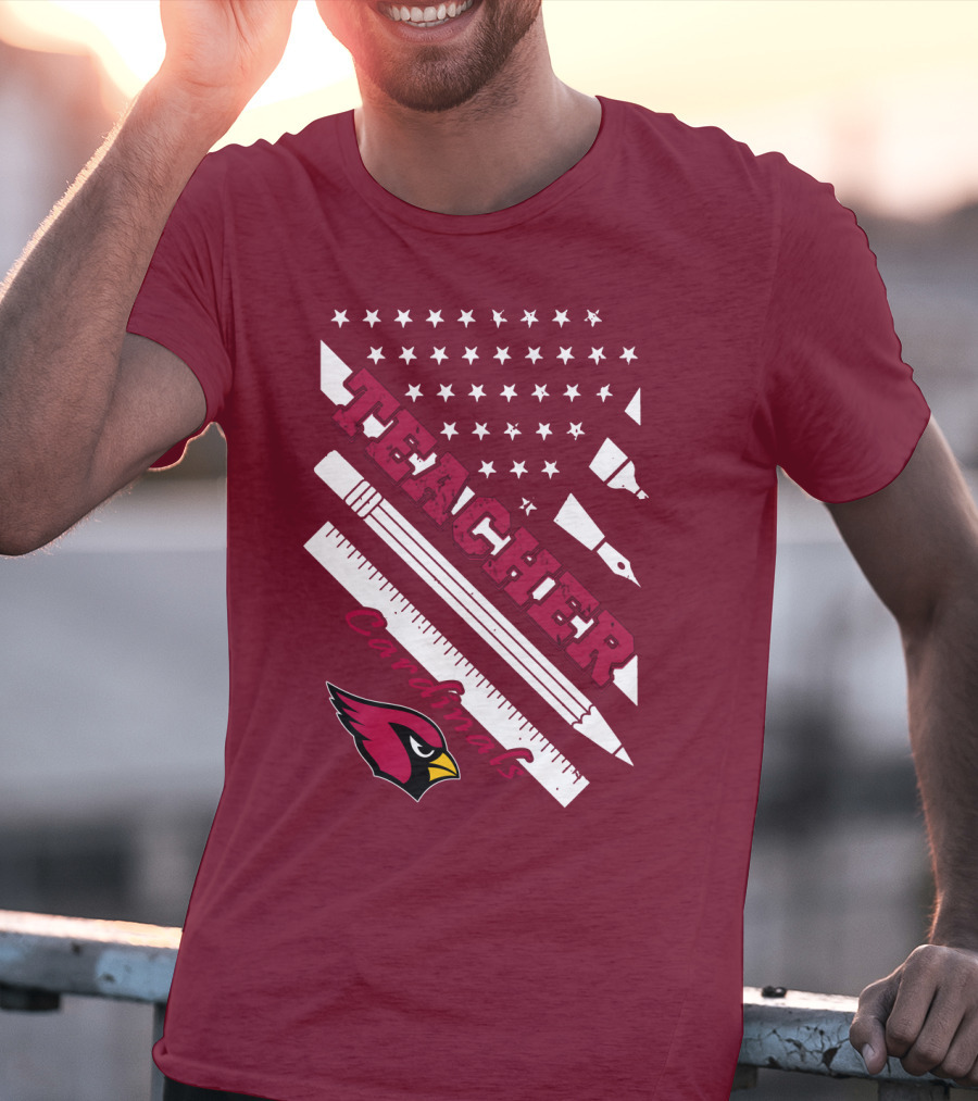 Arizona Cardinals Teacher Stars And Tools T-Shirt