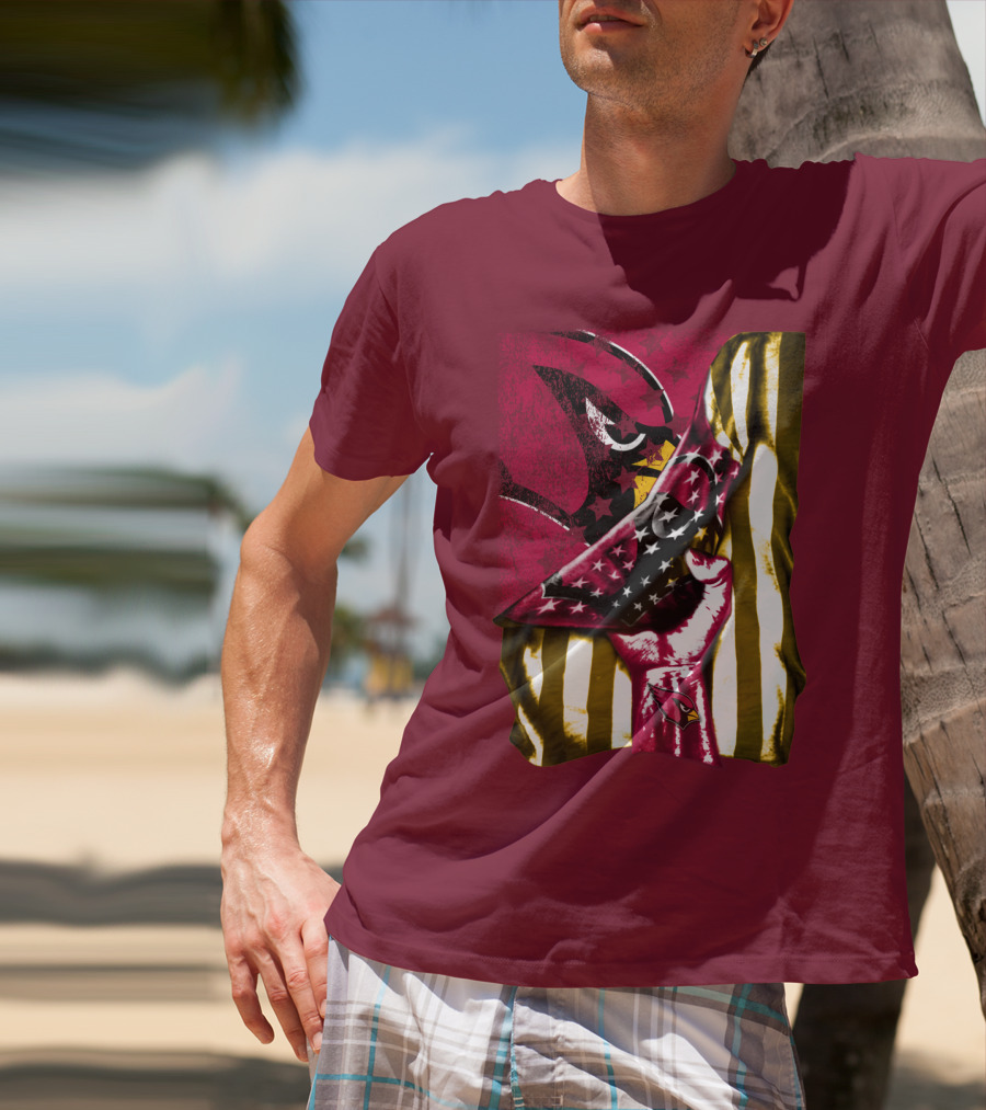 Arizona Cardinals Bold Patriotic Flag T-Shirt