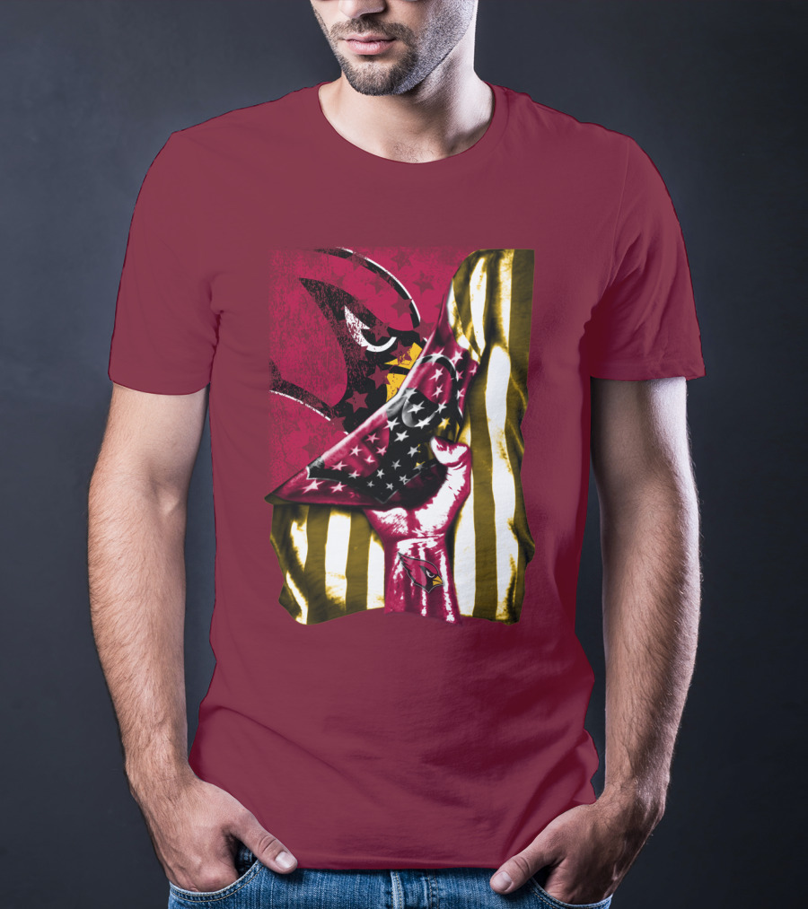 Arizona Cardinals Bold Patriotic Flag T-Shirt