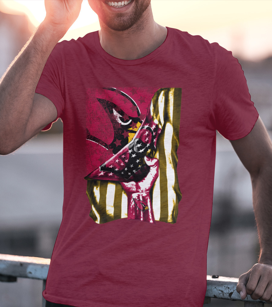 Arizona Cardinals Bold Patriotic Flag T-Shirt