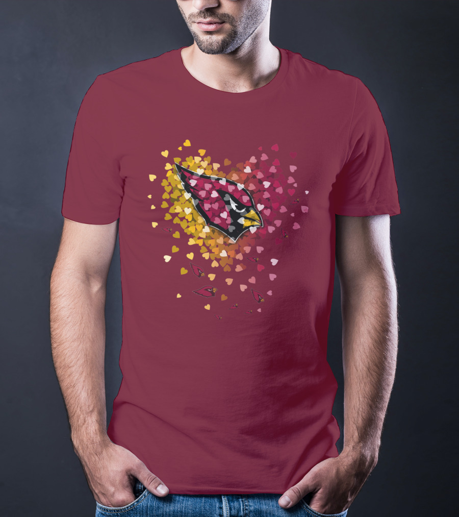 Arizona Cardinals Heart Symbol Burst T-Shirt