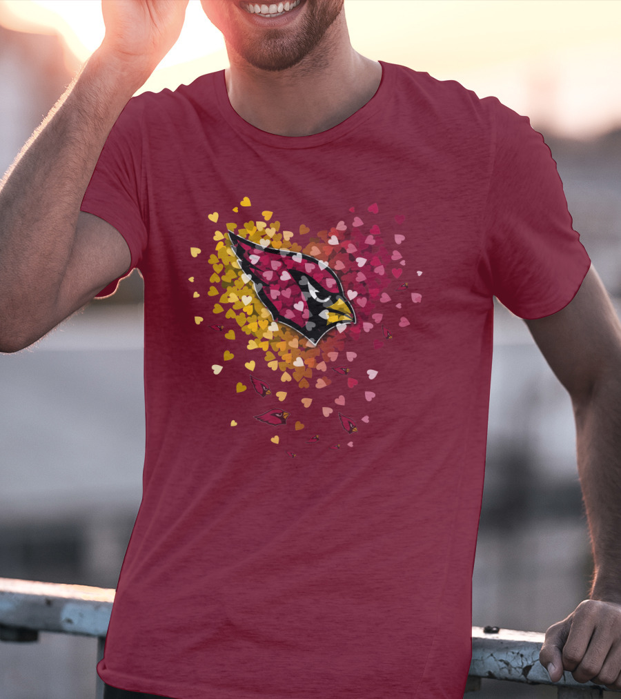 Arizona Cardinals Heart Symbol Burst T-Shirt