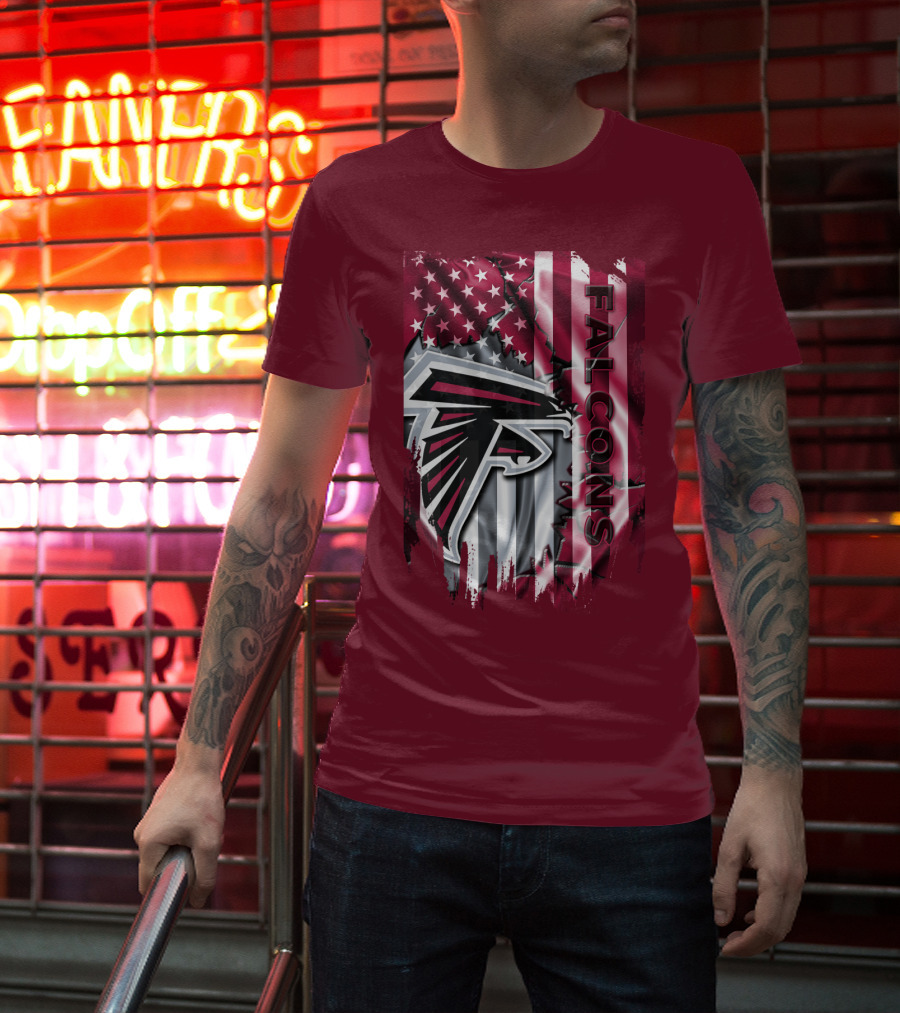 Falcons American Flag Atlanta Falcons T-Shirt