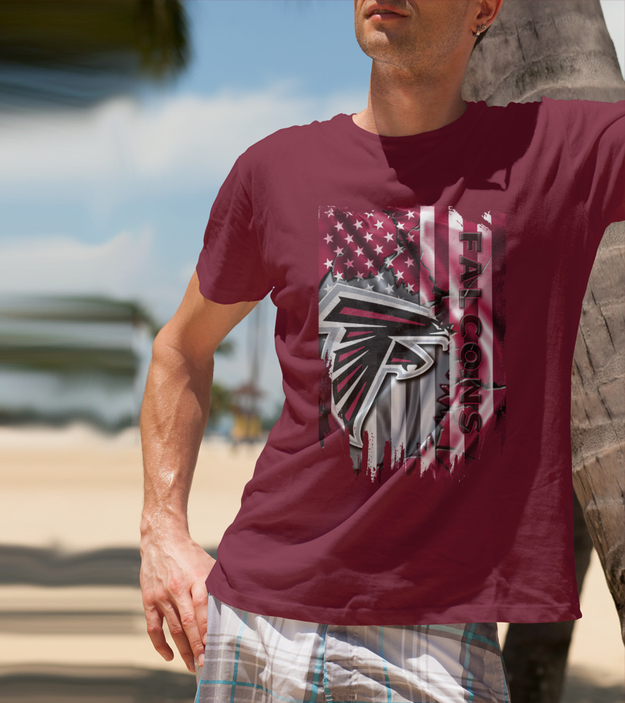 Falcons American Flag Atlanta Falcons T-Shirt