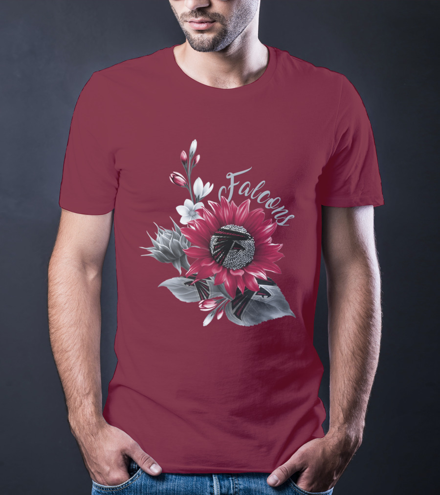 Falcons Floral Atlanta Falcons Logo Blossom T-Shirt
