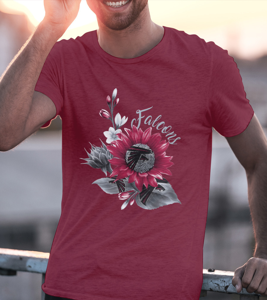 Falcons Floral Atlanta Falcons Logo Blossom T-Shirt