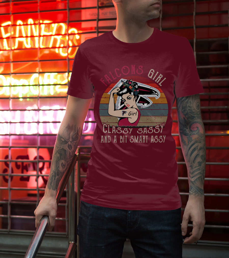 Falcons Girl Classy Sassy And A Bit Smart Assy T-Shirt