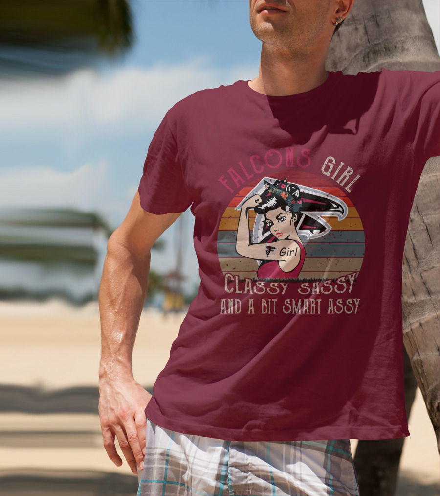 Falcons Girl Classy Sassy And A Bit Smart Assy T-Shirt