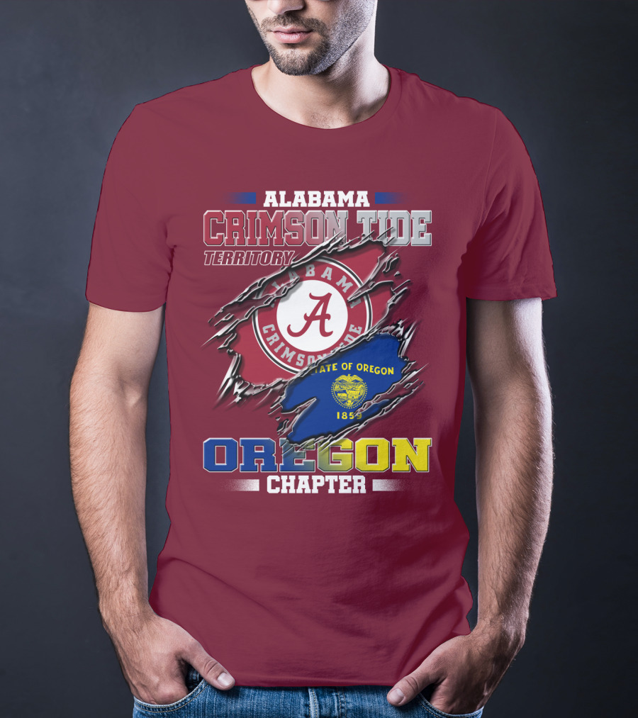 Alabama Crimson Tide Territory Oregon Chapter State Of Oregon 1859 T-Shirt
