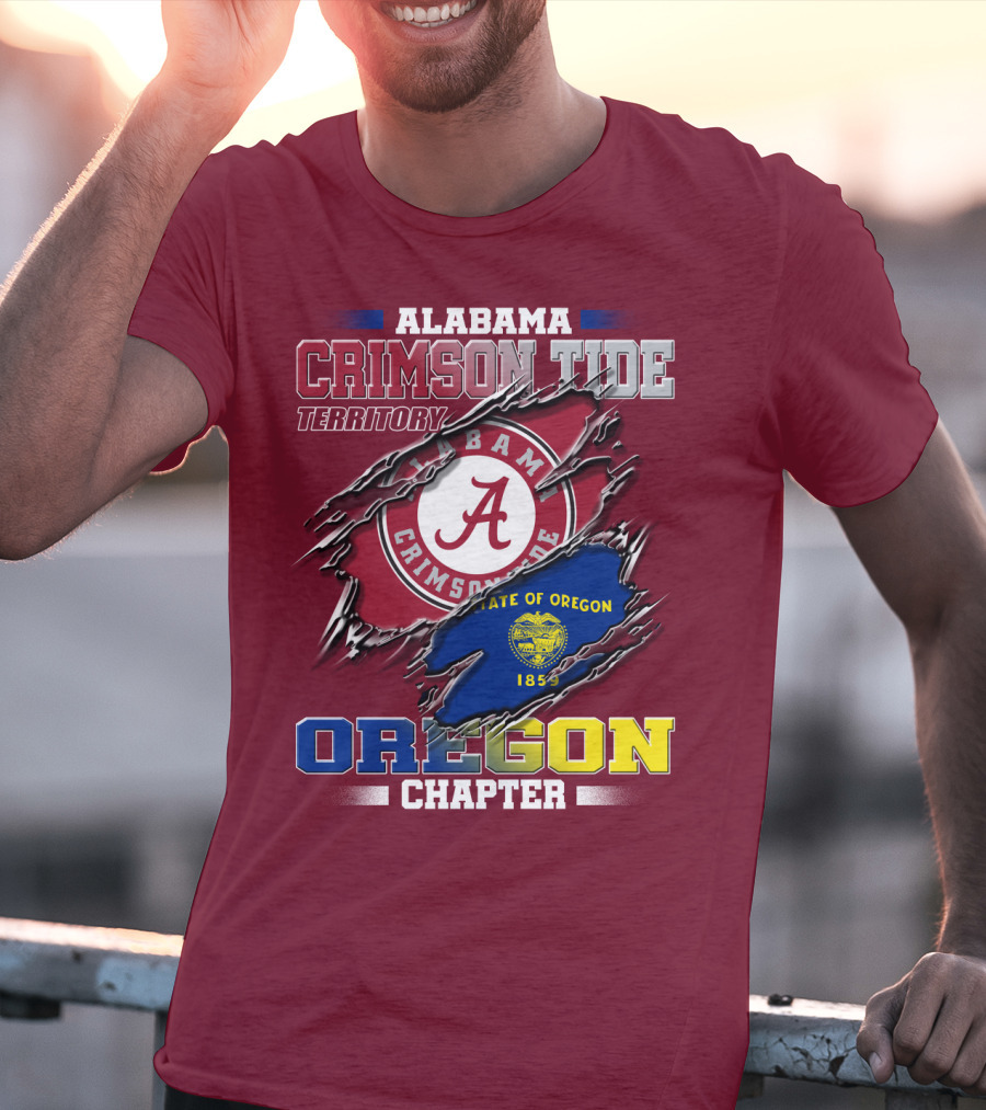 Alabama Crimson Tide Territory Oregon Chapter State Of Oregon 1859 T-Shirt