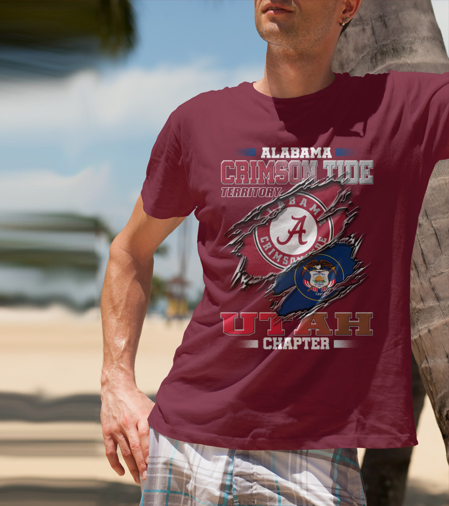 Alabama Crimson Tide Territory Utah Chapter 1896 Seal T-Shirt