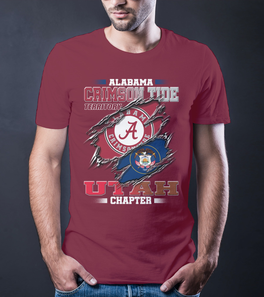 Alabama Crimson Tide Territory Utah Chapter 1896 Seal T-Shirt