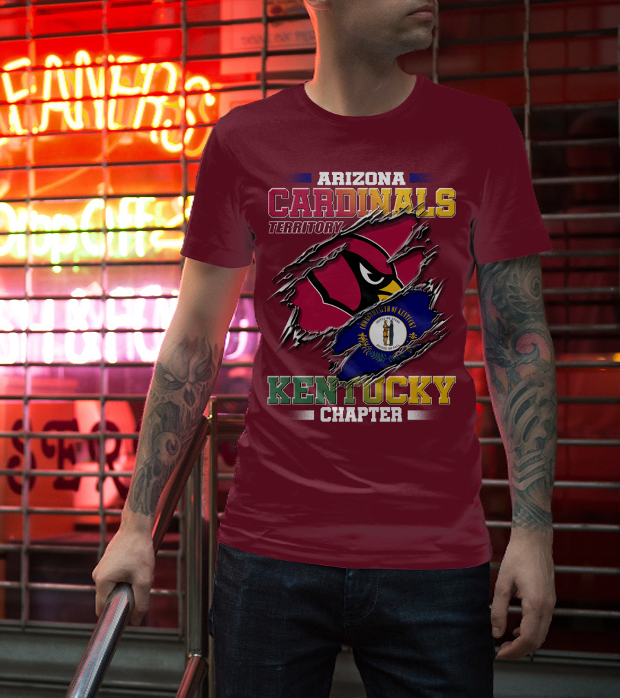 Arizona Cardinals Territory Kentucky Chapter Commonwealth Of Kentucky Flag T-Shirt