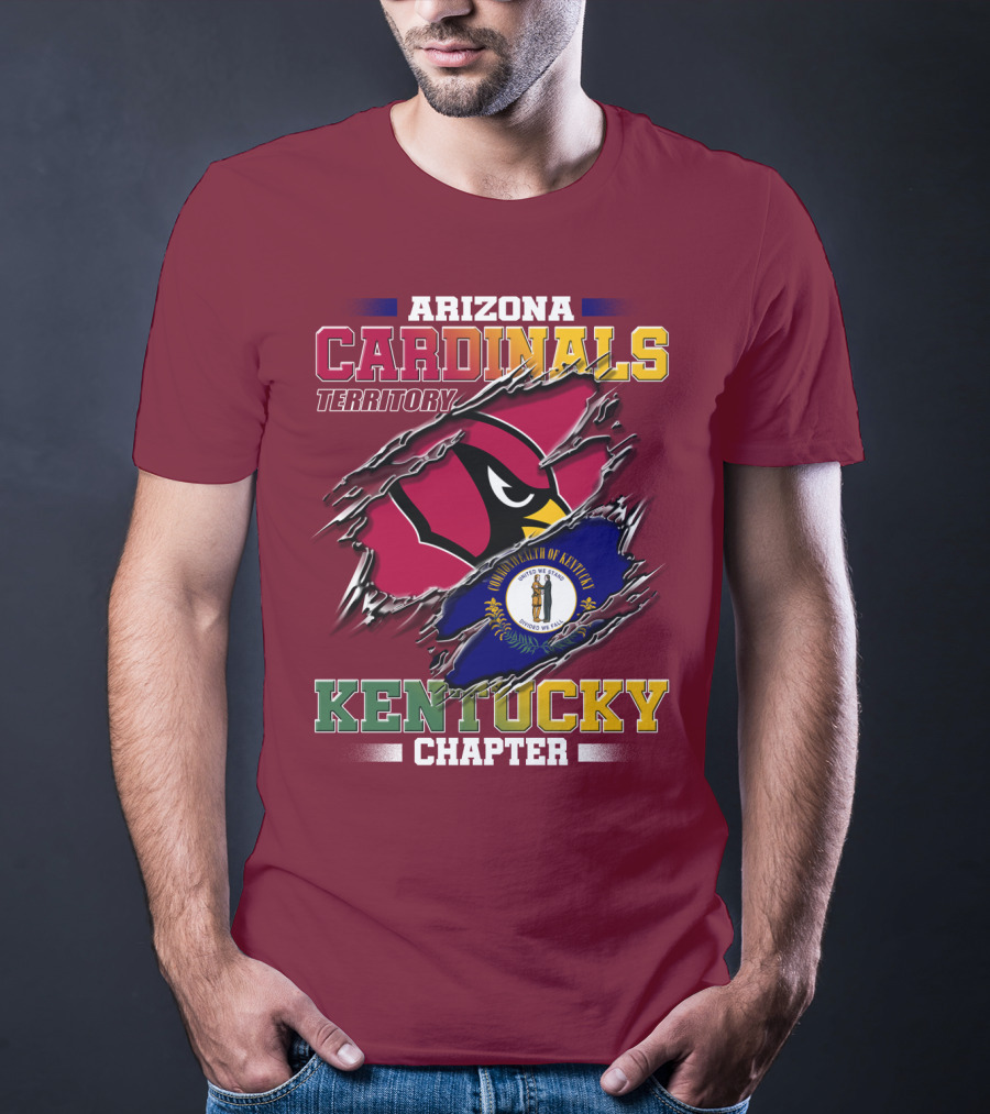 Arizona Cardinals Territory Kentucky Chapter Commonwealth Of Kentucky Flag T-Shirt