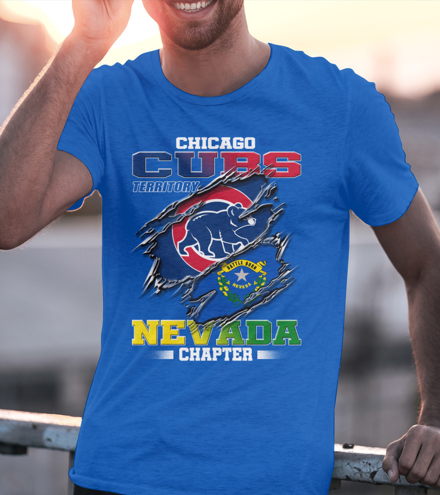 Chicago Cubs Territory Nevada Chapter Battle Born T-Shirt