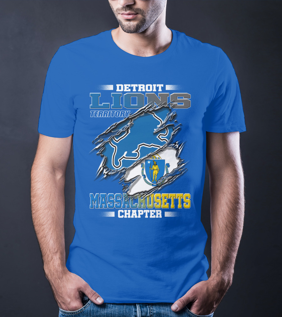 Detroit Lions Territory Massachusetts Chapter T-Shirt
