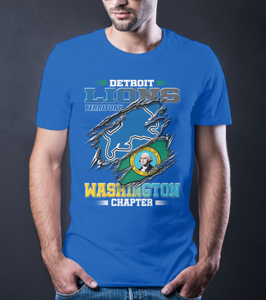 Detroit Lions Territory Washington Chapter Seal Of The State Of Washington T-Shirt