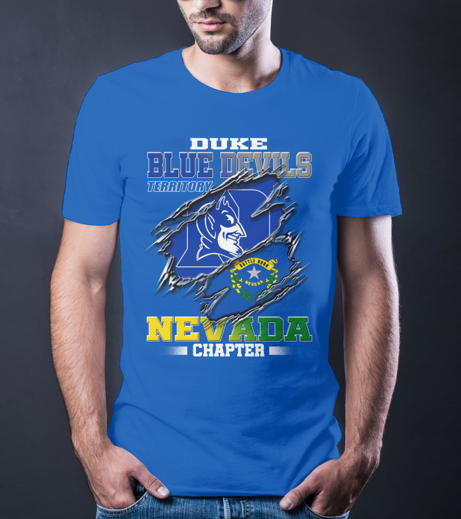 Duke Blue Devils Territory Nevada Chapter Battle Born Nevada T-Shirt