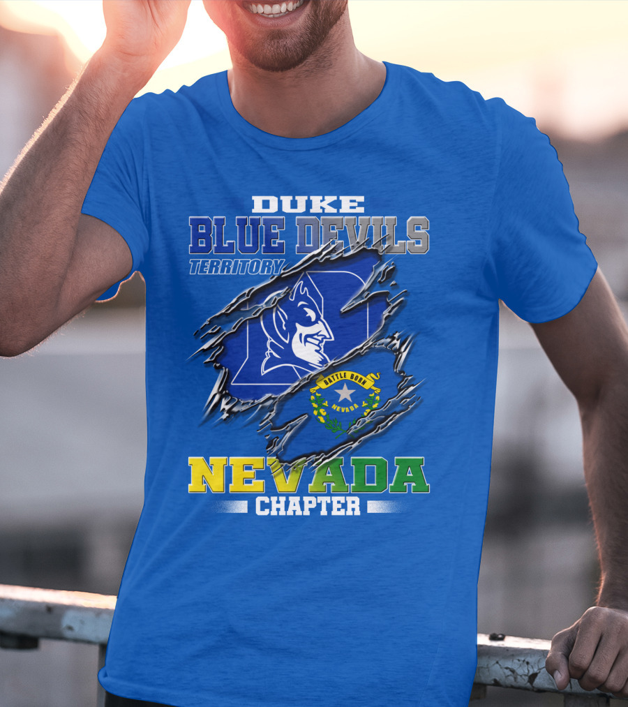 Duke Blue Devils Territory Nevada Chapter Battle Born Nevada T-Shirt