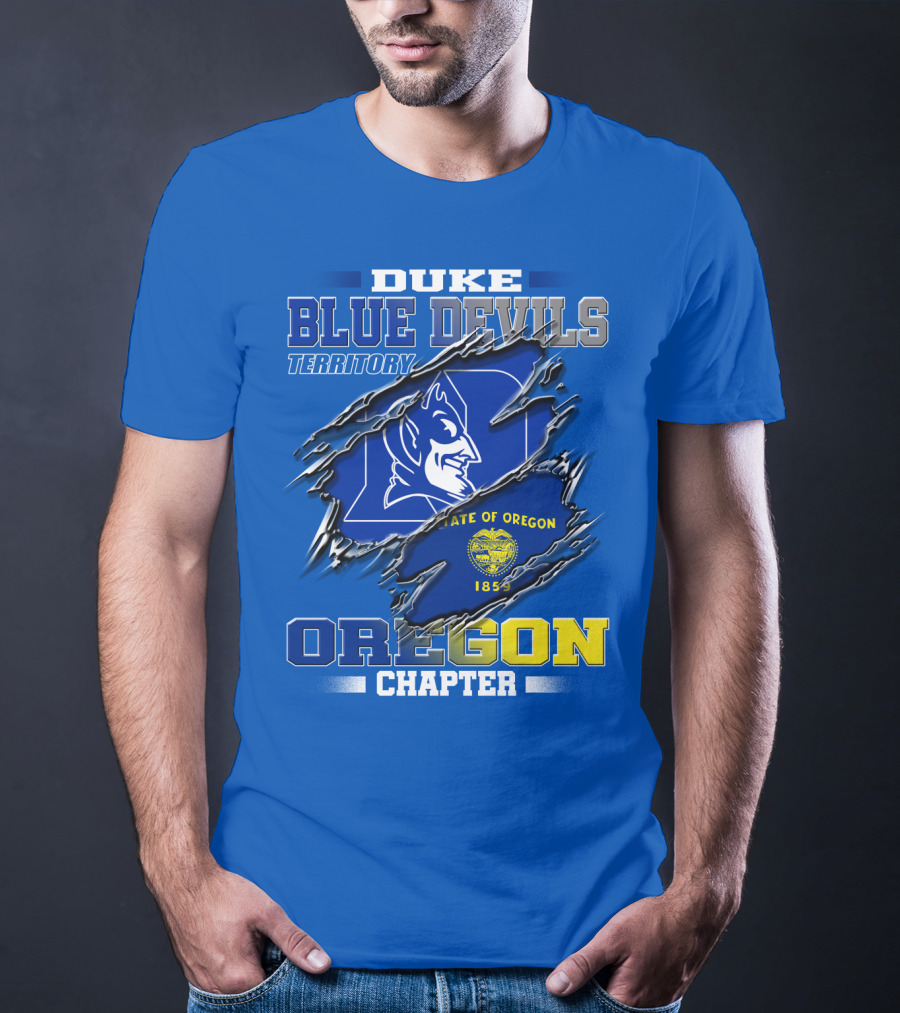 Duke Blue Devils Territory Oregon Chapter State Of Oregon 1859 T-Shirt