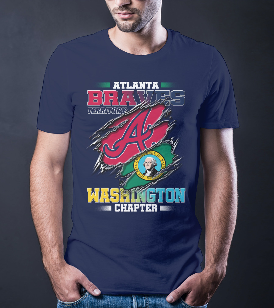 Atlanta Braves Territory Washington Chapter Seal Of The State Of Washington 1889 T-Shirt