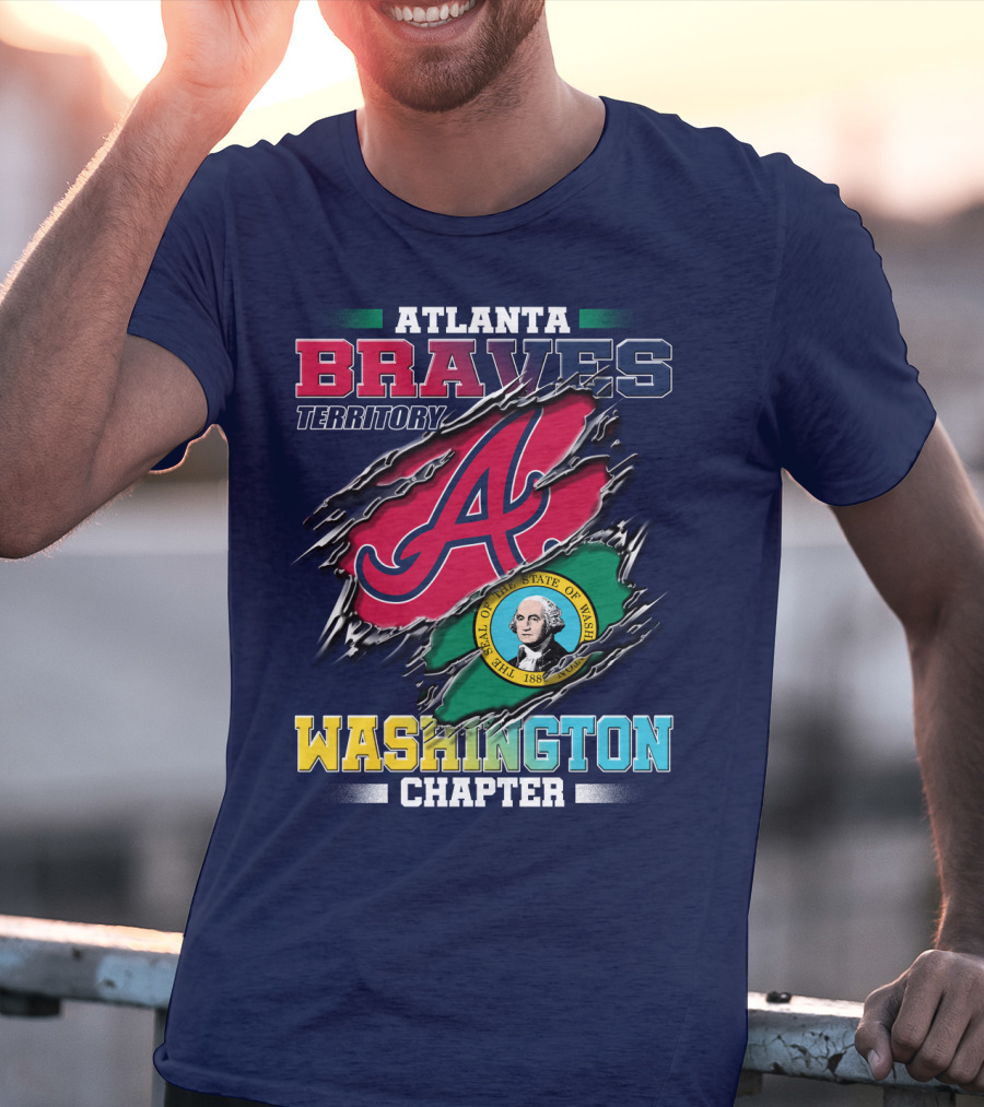 Atlanta Braves Territory Washington Chapter Seal Of The State Of Washington 1889 T-Shirt