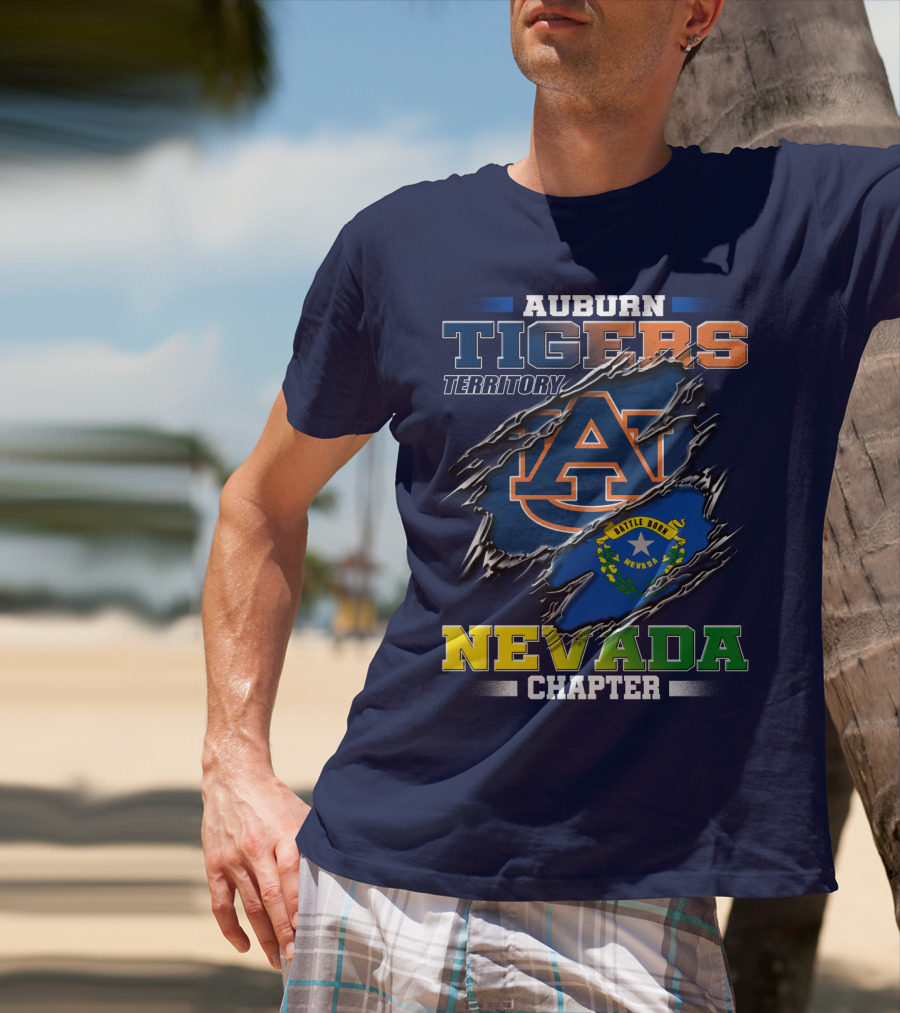 Auburn Tigers Territory Nevada Chapter Battle Born T-Shirt