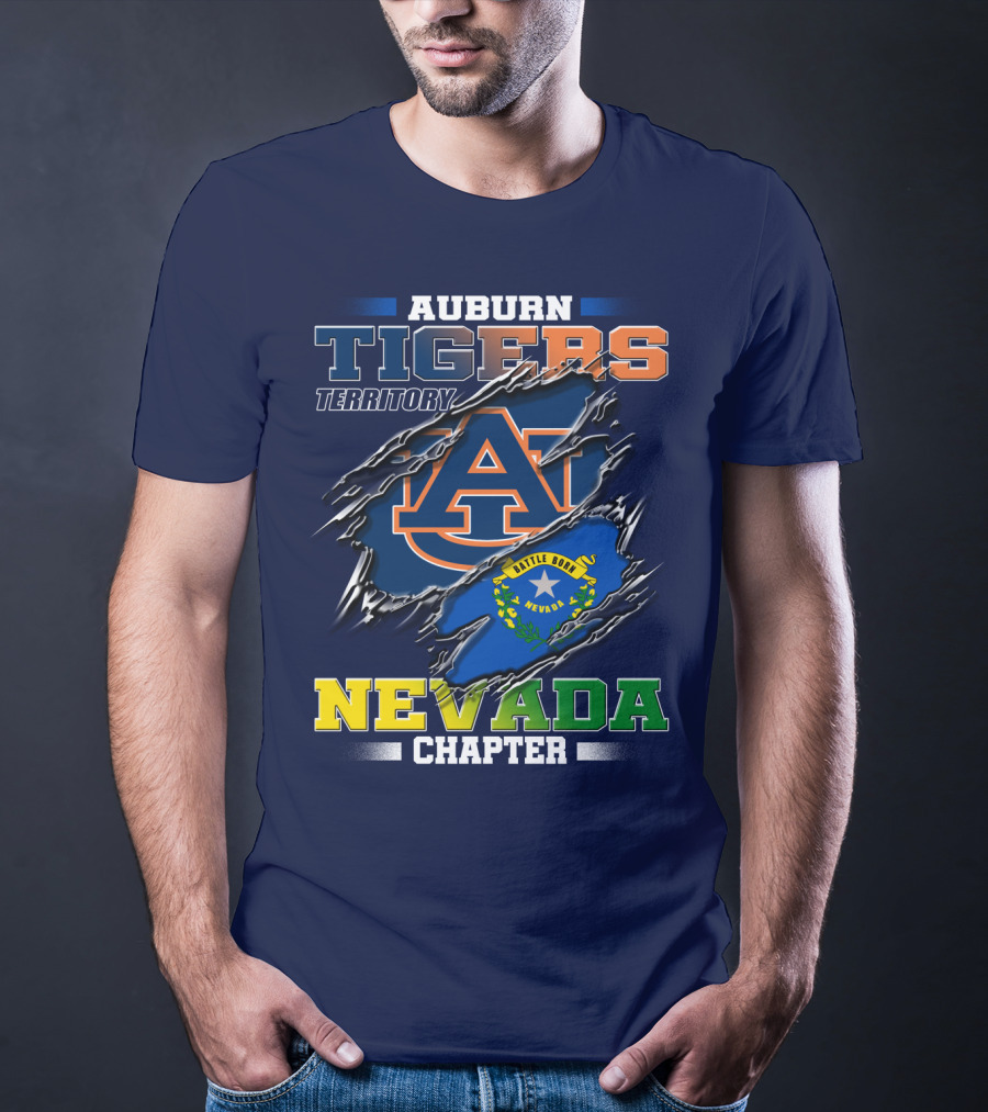 Auburn Tigers Territory Nevada Chapter Battle Born T-Shirt