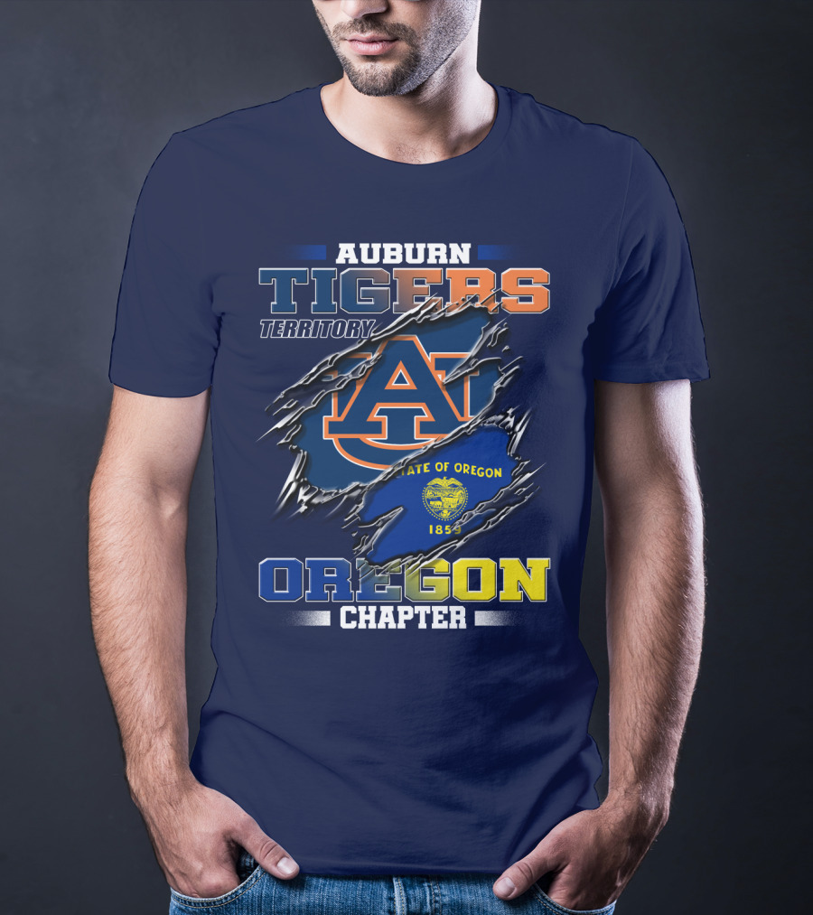 Auburn Tigers Territory Oregon Chapter State Of Oregon Seal T-Shirt