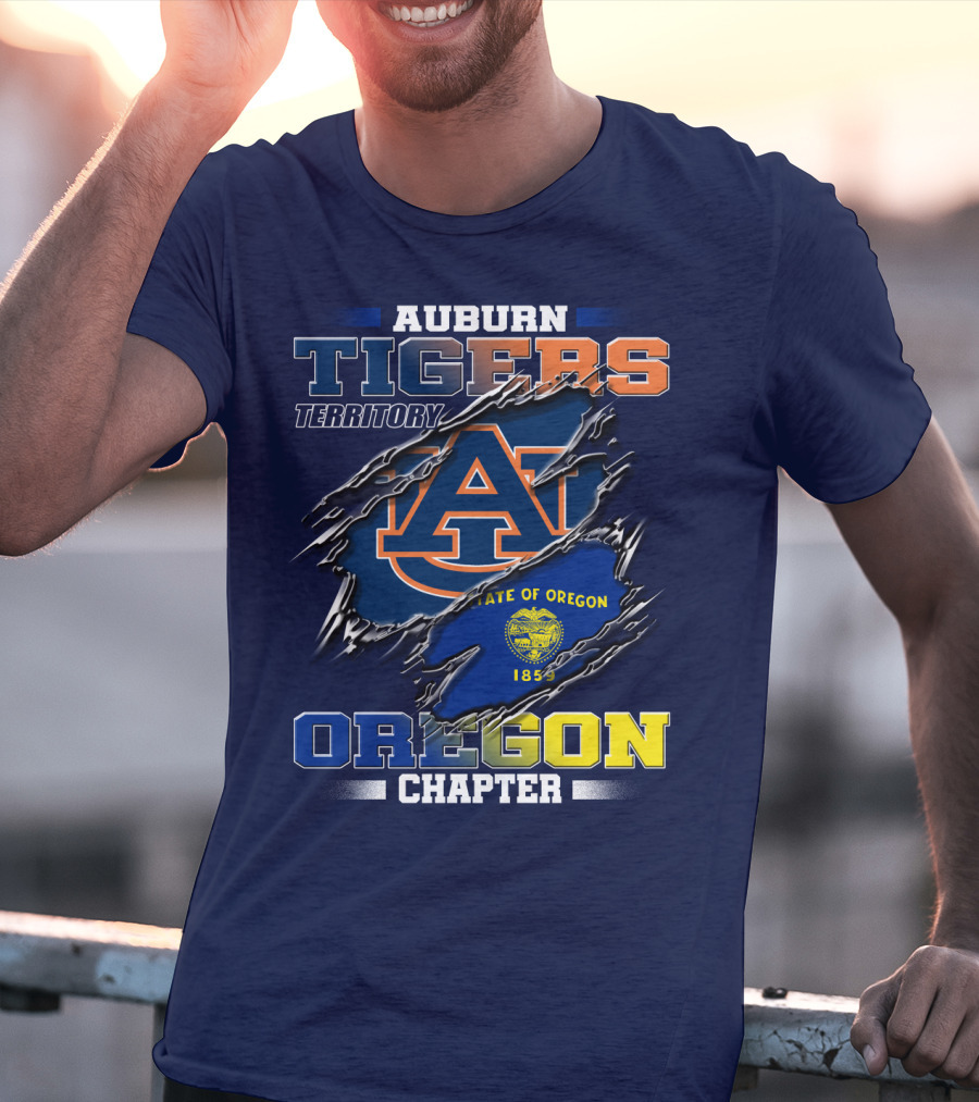 Auburn Tigers Territory Oregon Chapter State Of Oregon Seal T-Shirt