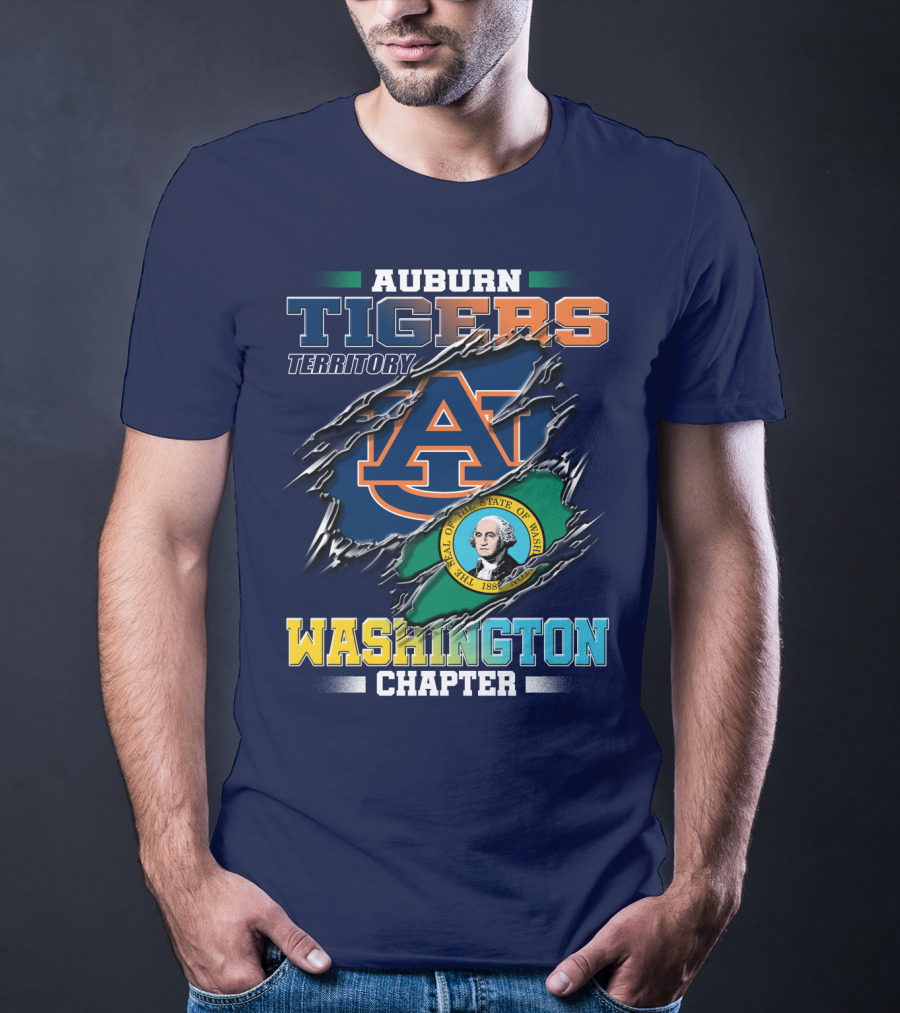 Auburn Tigers Territory Washington Chapter Seal Of Washington T-Shirt