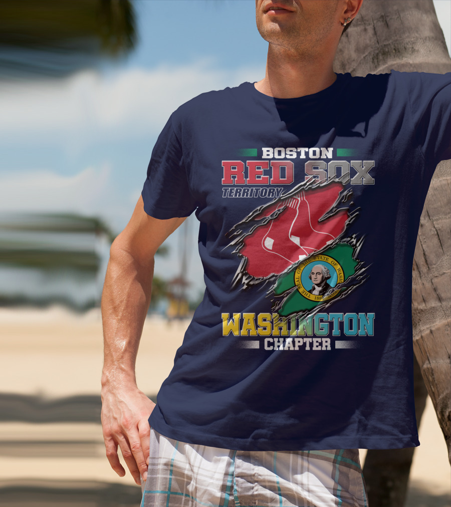 Boston Red Sox Territory Washington Chapter Seal Of The State Of Washington T-Shirt
