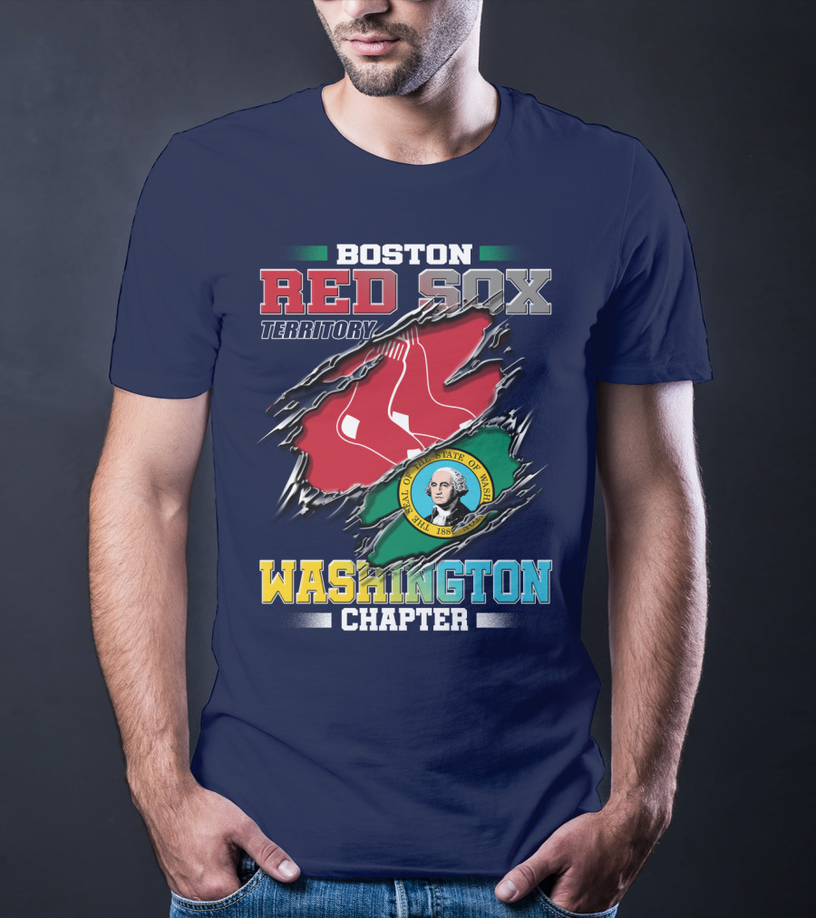 Boston Red Sox Territory Washington Chapter Seal Of The State Of Washington T-Shirt