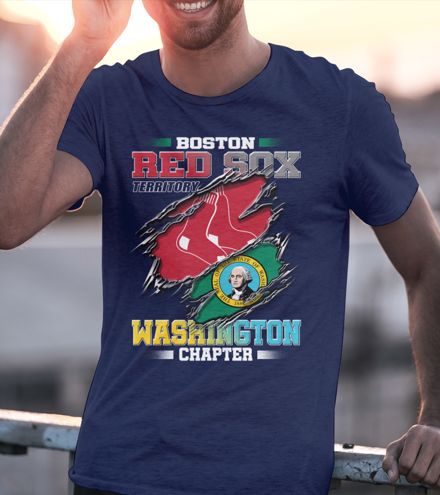 Boston Red Sox Territory Washington Chapter Seal Of The State Of Washington T-Shirt